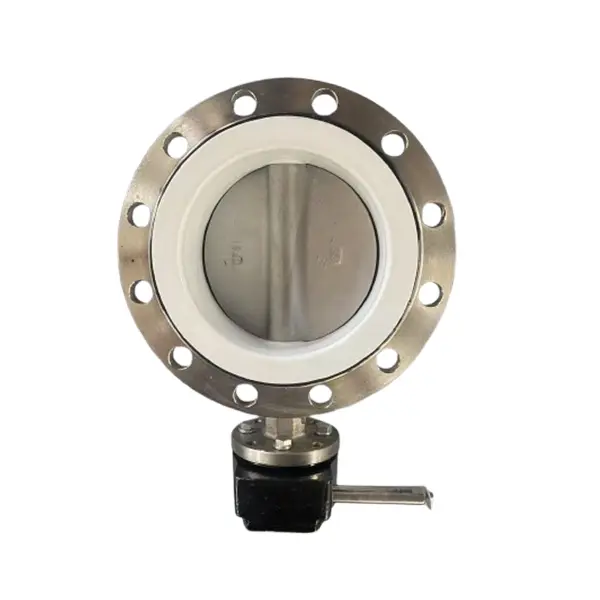 Soere Alkali Spesjale Stainless Steel Flange Butterfly Valve