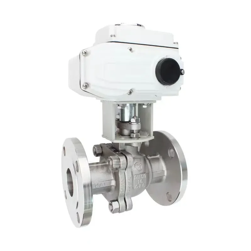 Elektryske stainless stiel flange balventil